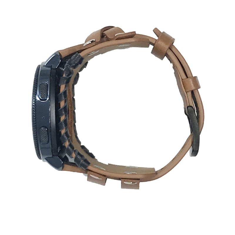 22mm Genuine Leather Cuff Watch Band,Compatible with Standard 22mm Band Width... gallery