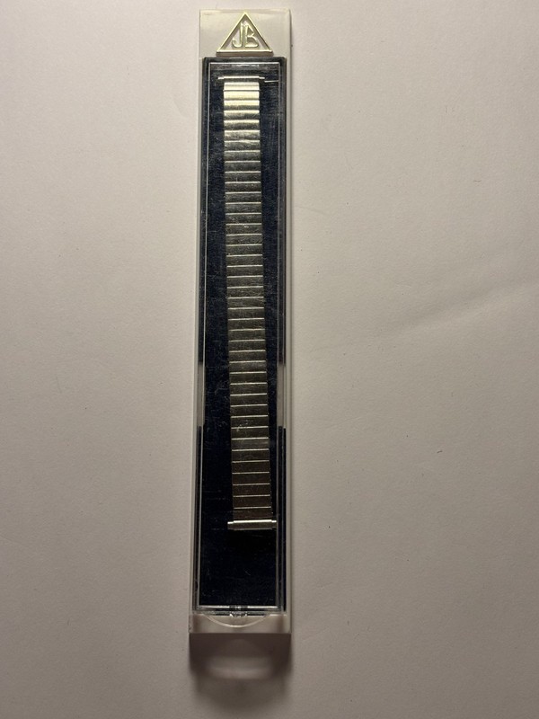 JB Champion Stainless Steel Stretch Bracelet Band 14 15 mm (Vintage NOS) Ladies