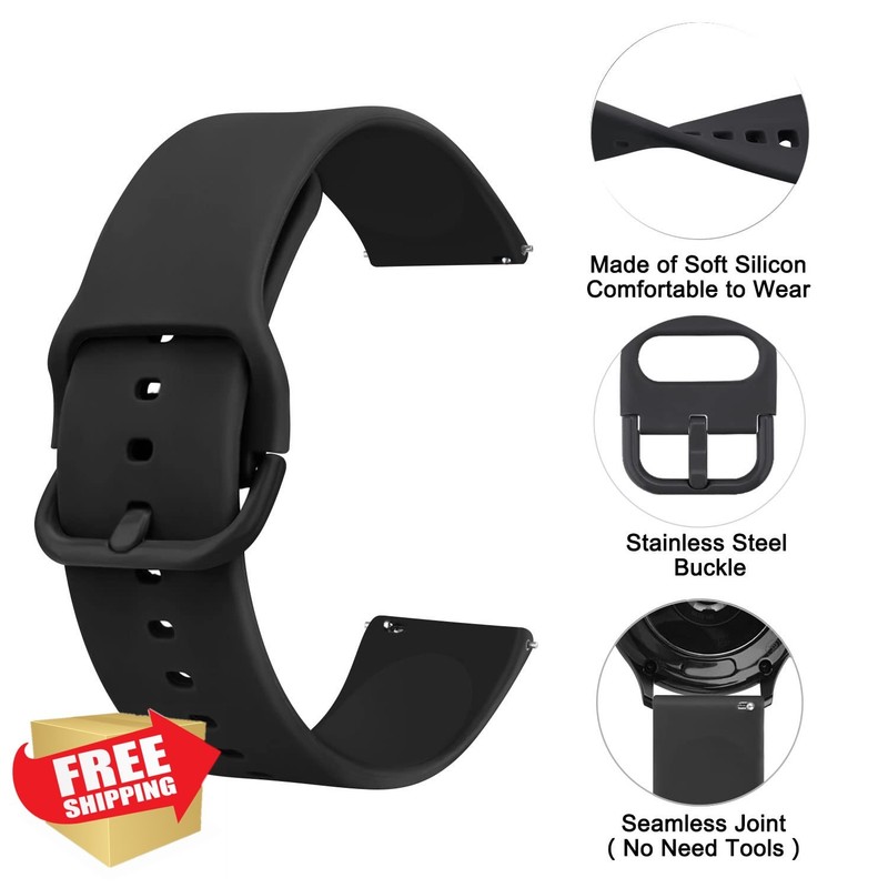 Mugust 22mm Black+Starlight+Deep Blue+Green Bands gallery