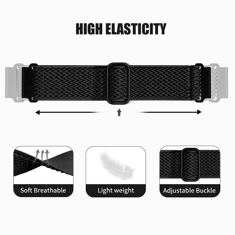 Compatible for Timex Weekender 38mm / Expedition Scout Medium, Black&Black gallery