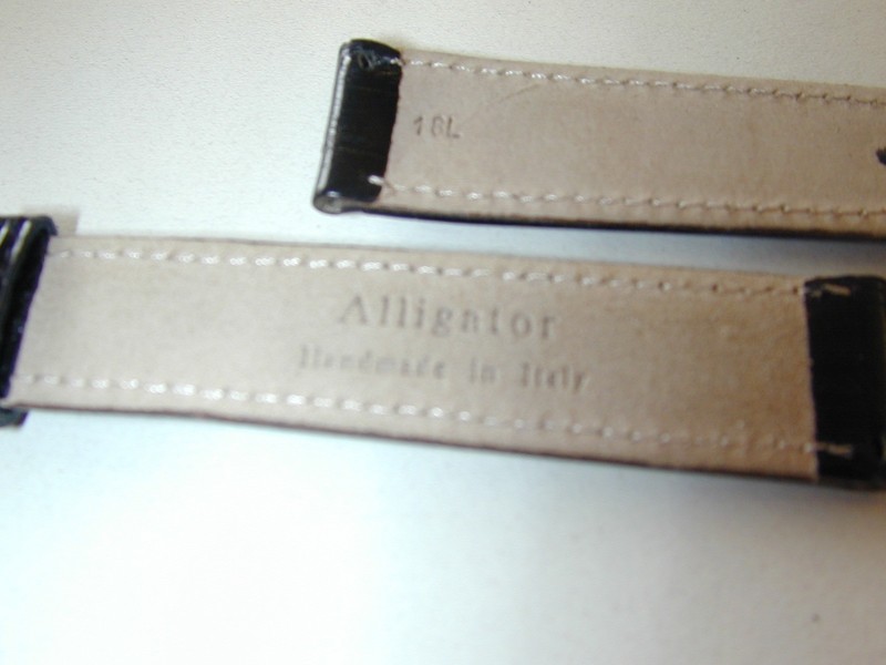 ALIGATOR STRAP BAND 18MM LONG NOS SUPER RARE MADE IN ITALY! gallery