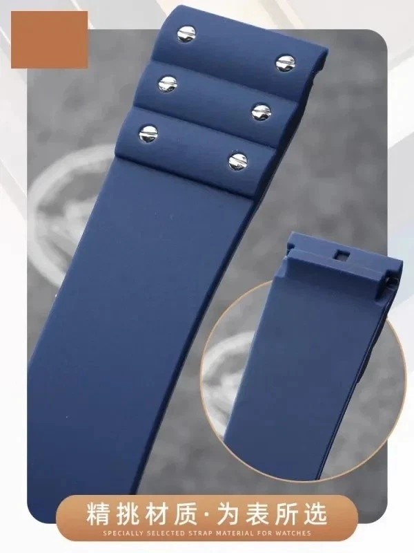 21mm Silicone Watch Band Strap For Cartier Santos Bracelet + Tools gallery