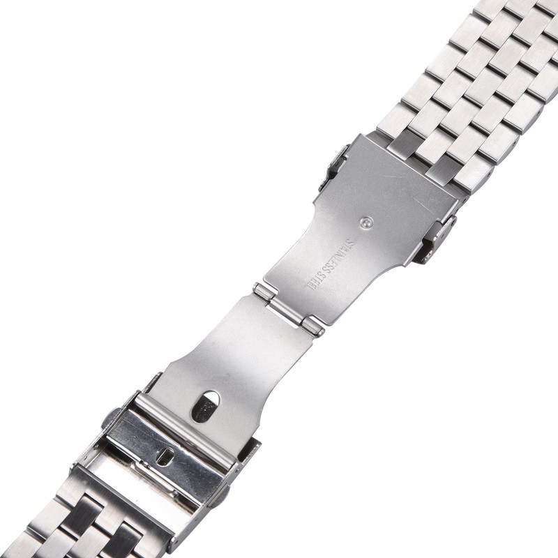 Silver 20mm Width Watch Band Strap Bracelet Link Solid Watchband Replacement ss gallery