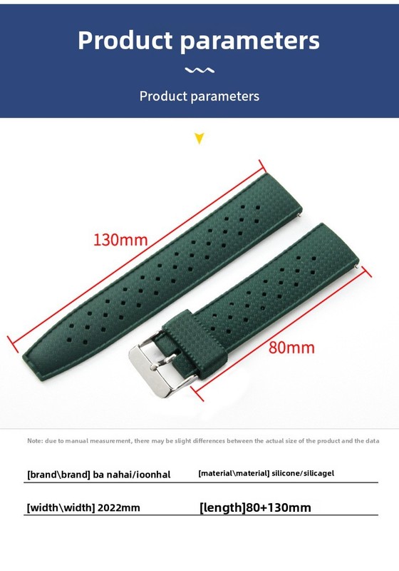 Quality Porous Silicone Rubber Watch Strap 20mm 22mm Waterproof Band for Seiko gallery