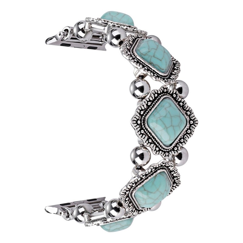 Retro Turquoise Bracelet Band for Apple Watch 9 8 7 6 5 SE Ultra 2 44/41/45/49mm