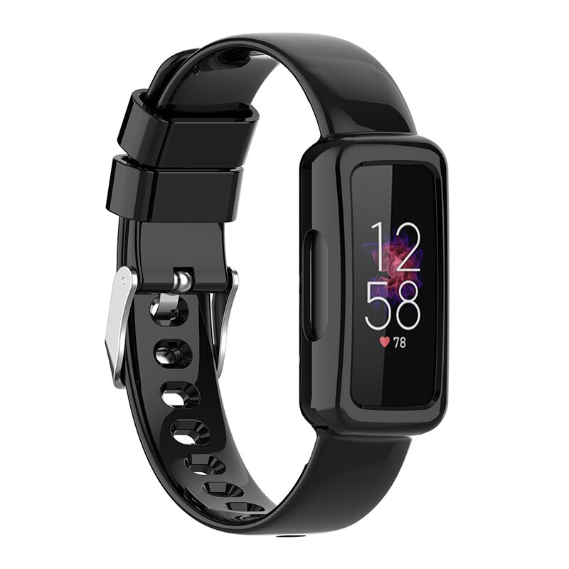For Fitbit Inspire 3 Watch Band TPU Clear Sports Band Strap Bumper Case Protect gallery