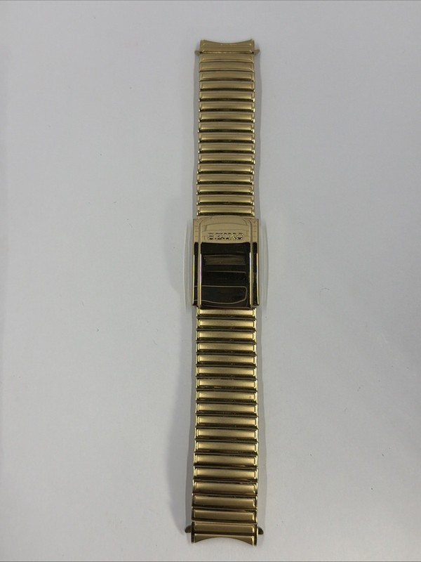 New Seiko Watch Band SNE064 EZ Adjustable Length Stretch 20mm Back # V158-0AB0
