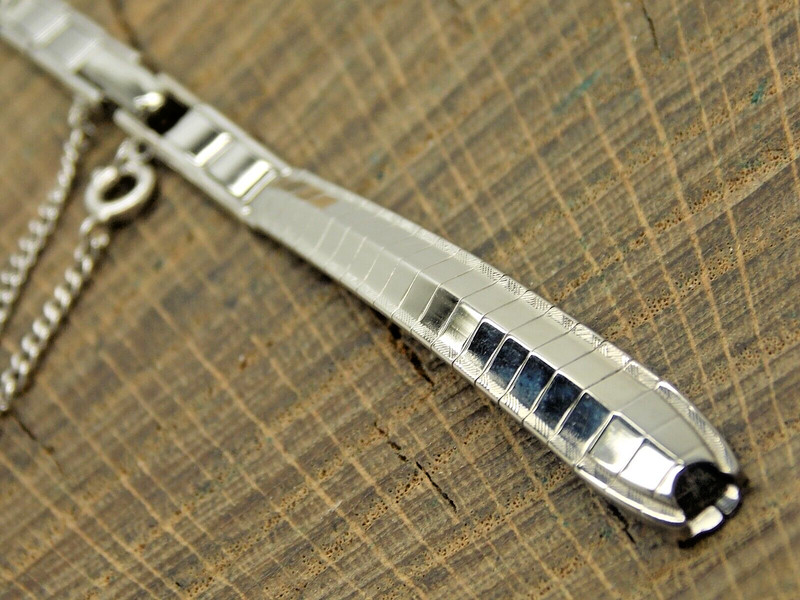 NOS Vintage Unused Watch Band Stainless Steel C-Ring Butterfly Clasp Baldwin