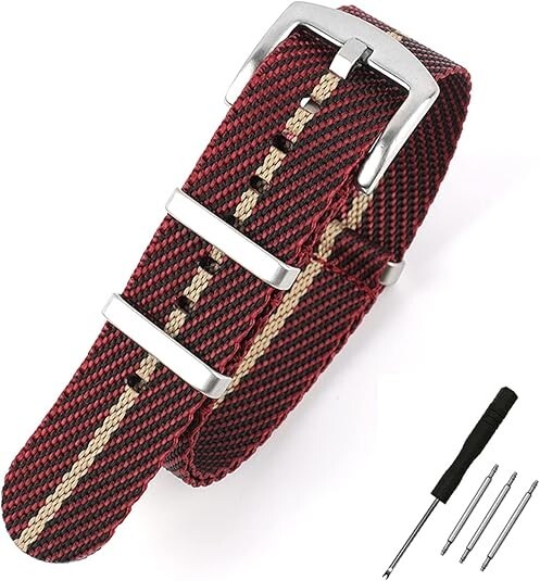 WOUKUP Premium Weave Nylon Watch Band 20mm 22mm Replacement Military Watch Strap