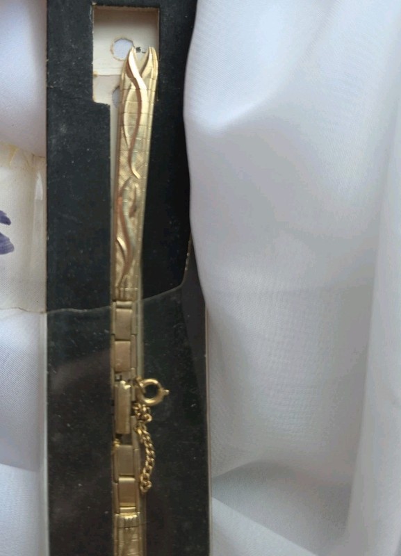 MCM Benson Rand Yellow Gold Filled Floral Design Ladies Watch Band 6" gallery