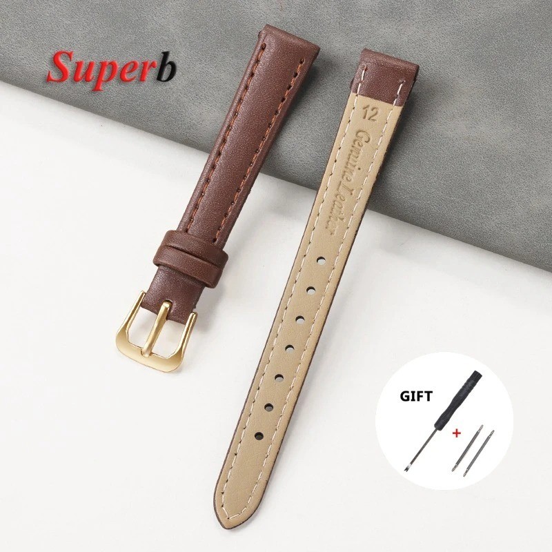 16mm 18mm 20mm 22mm 24mm Genuine Leather Watch Band Strap Bracelet