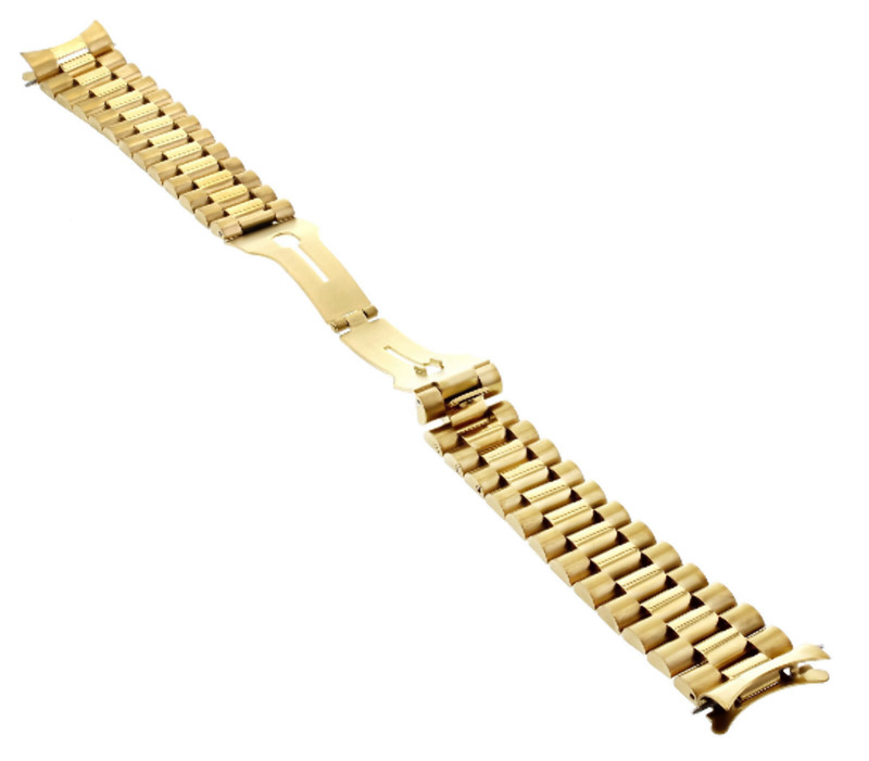 PRESIDENT WATCH BAND SOLID BRACELET FOR 34MM ROLEX DATE WATCH 19MM GOLD GP gallery