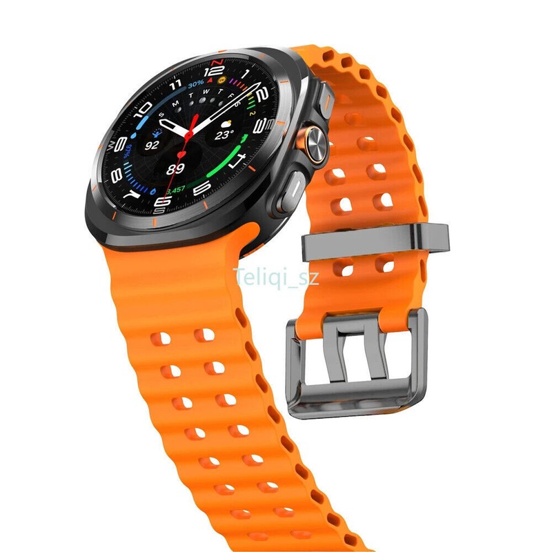 2X For Samsung Galaxy Watch Ultra 47mm Replacement Silicone Sports Strap Band US gallery