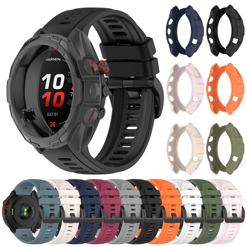 For Garmin Approach S70 Smartwatch TPU Protective Case Soft Silicone Band Strap