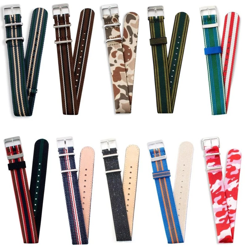 Timex Originals 18mm Nato Watch Straps Slip Thru Nylon Nato Canvas Straps