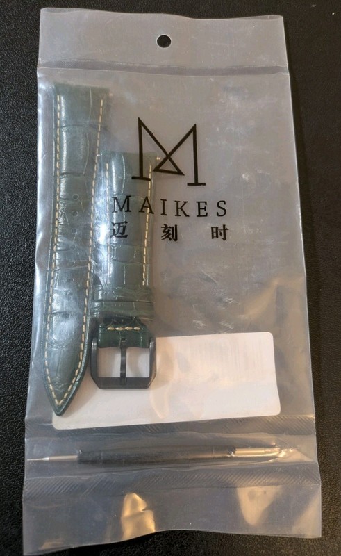 Maikes Luxury Leather Watch Strap 20mm 21mm 22mm Accessories Green For Rolex