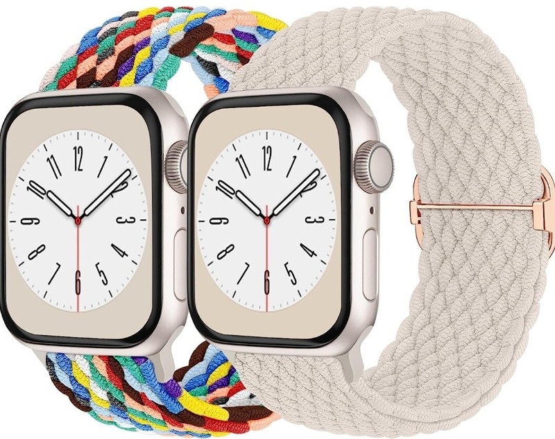 Braided Solo Loop Compatible with Apple Watch Band 38mm 40mm 41mm 42mm 44mm 45mm