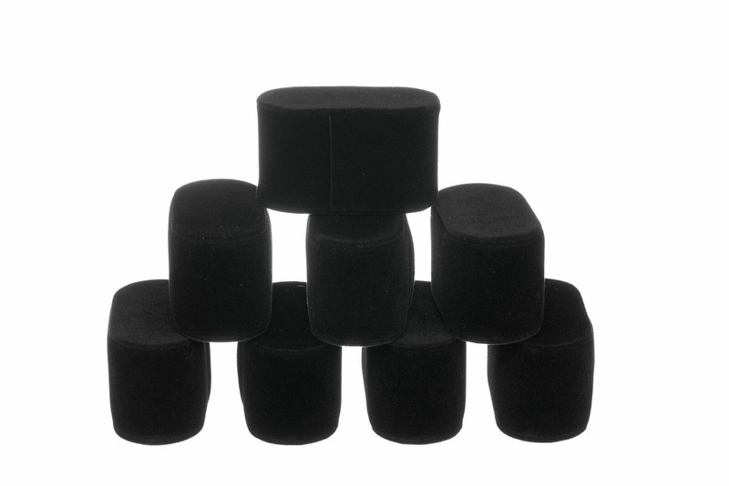 Set of 8 Black Velvet Watch Bracelet Pillows for Case Box Display Stand gallery