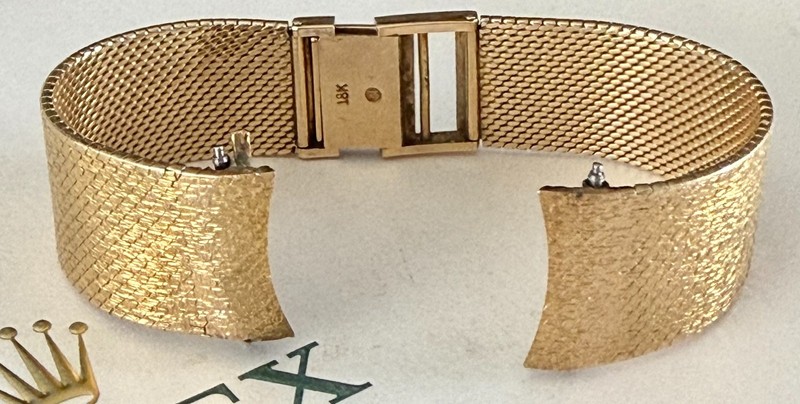 18k fine GOLD MESH Deployment Bracelet for the Rolex 1803 C: 1967