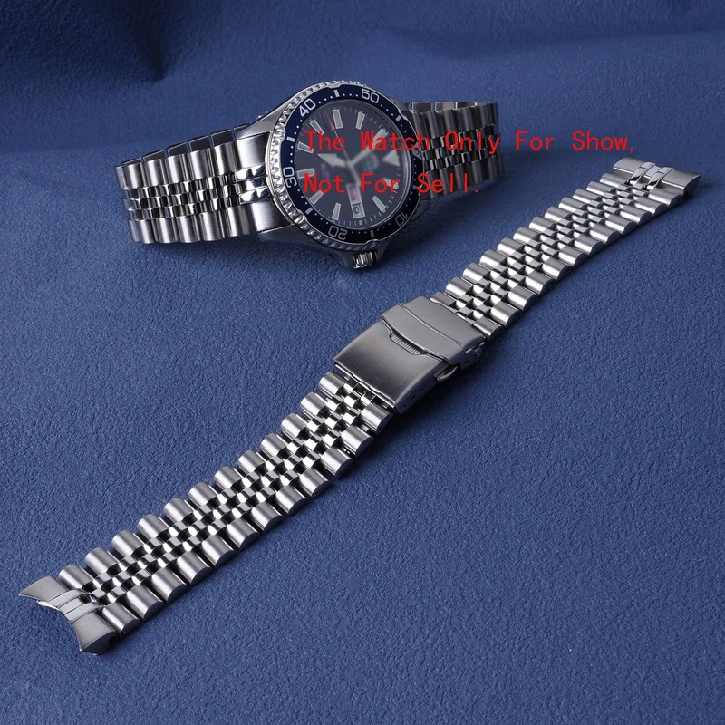 For ORIENT Kamasu RA-AA0002L19A 22mm Silver Jubilee WatchBand Bracelet Solid End