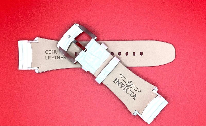 Authentic Invicta Lupah 10284 White Leather 30MM Watch Band gallery