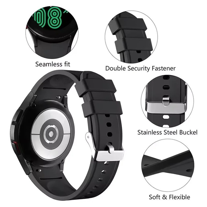 Sport Silicone Watch Band Strap For Samsung Galaxy Watch 4 5 6 7 40mm 44mm 45mm gallery