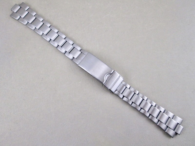 7mm 17mm lug size lady’s st. steel watch band silver tone fold over clasp 6.5″