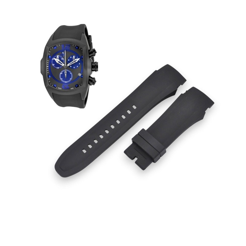 Lupah 14016 26mm Black Rubber Watch Strap For Invicta