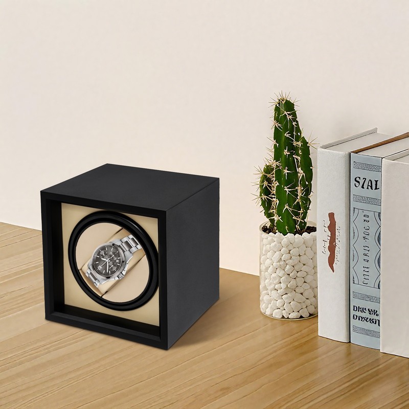 Modern Single Slot Automatic Watch Winder Watch Display Box Tabletop Winder NEW!