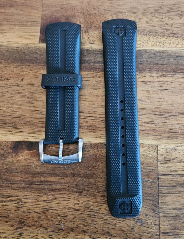 Zodiac OEM Black Flat Watch Strap – 24mm – Oceanaire