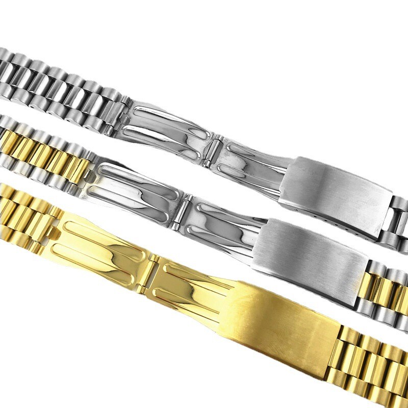 High Quality Solid Stainless Steel Watch Strap Band Arc 18mm 19mm 20mm 21mm 22mm gallery