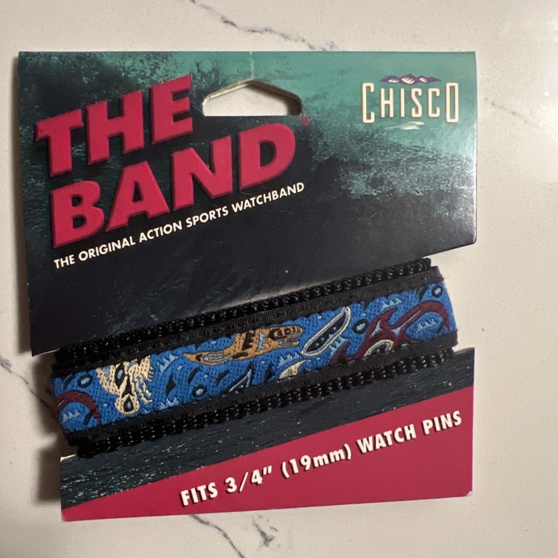 90s Dead Stock Watch Band The Band Chisco Nylon Sports Band Vintage Y2K