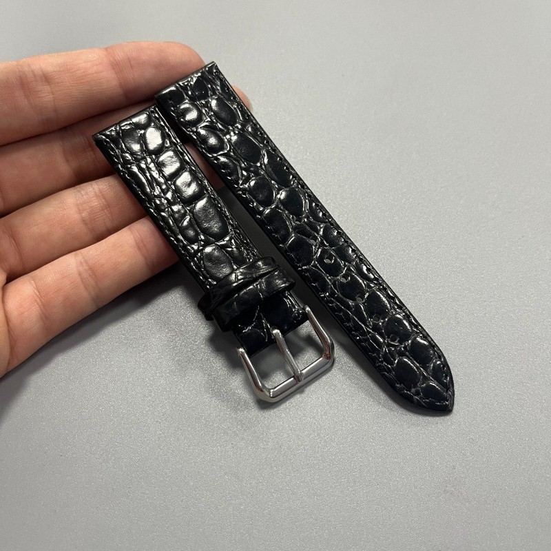 For Longines Grande Classique Alligator Pattern 18/20mm Watchband Leather Strap