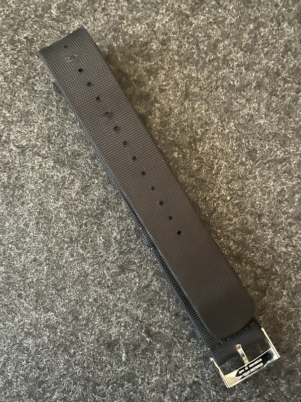 Authentic Omega Black Coated Nylon Heavy NATO Strap - 22mm - Omega Buckle gallery
