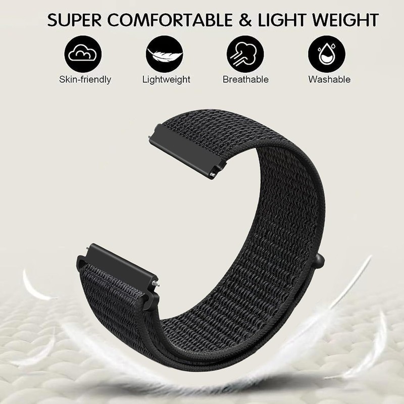 2 Pack Nylon Watch Bands Compatible with 16Mm 18Mm 19Mm 20Mm 22Mm Watch Bands Qu gallery
