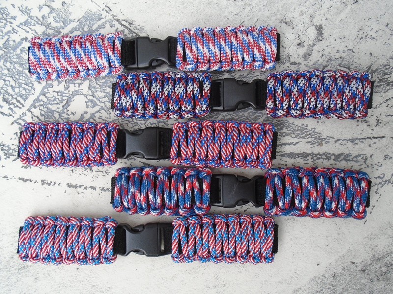Paracord 550 Symblzed US Flag Adjustable (Detachable Strap) Replacement Band