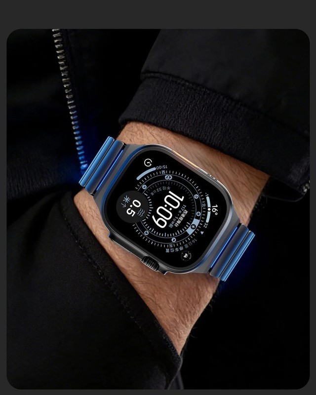 Titanium Alloy Luminous Rubber For iWatch S11 10 9 7 6 SE 3 Ultra3 Magnetic Band gallery