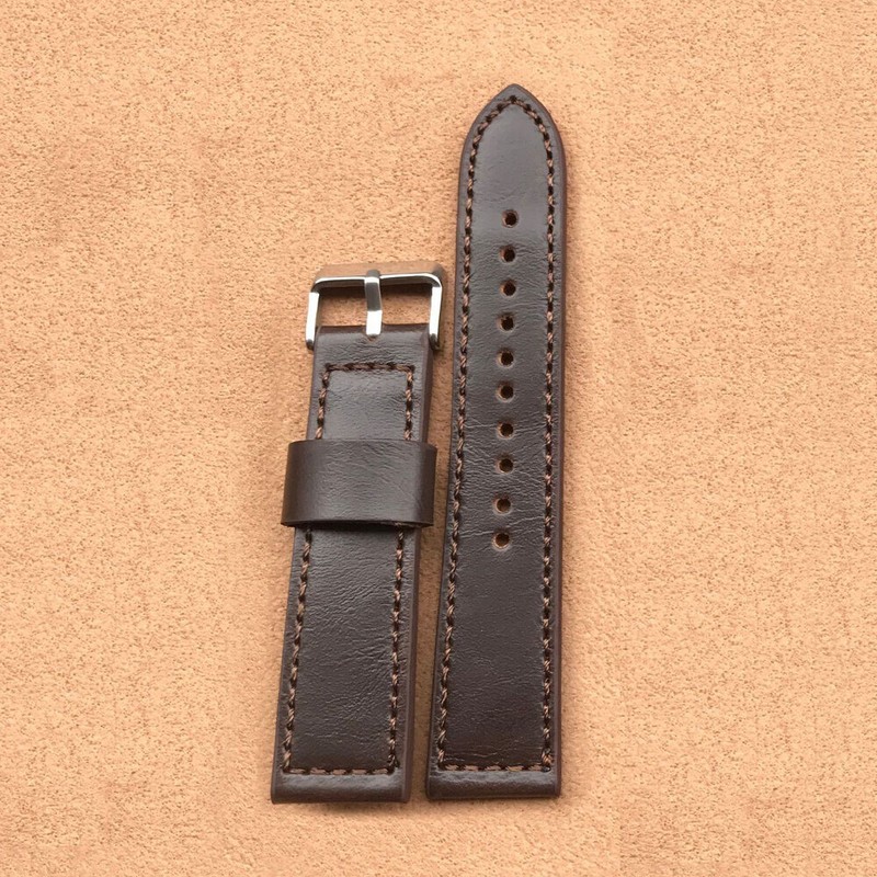 High Quality Genuine Leather Soft Watch Strap Pin Buckle Band Mens 18/20/22/24mm
