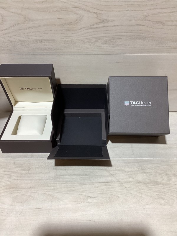 TAG Heuer Watch Display Storage Case Box Only Dark Brown