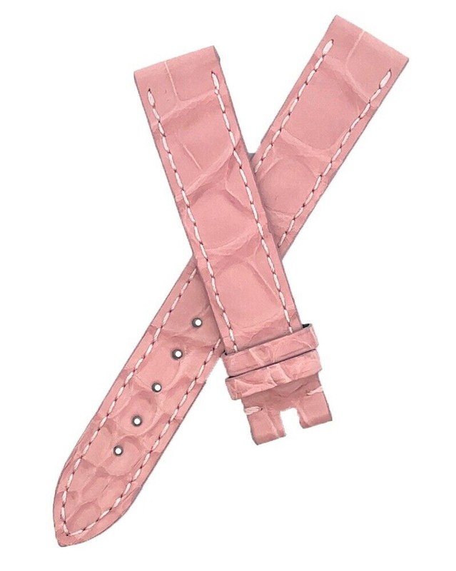 Chopard 15mm x 14mm Pink Alligator Leather Watch Band Strap B0213-0270