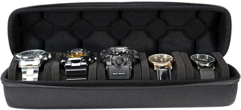 5 Slots Watch Case, Watch Case Storage Box Organizer for Men and Women, with An