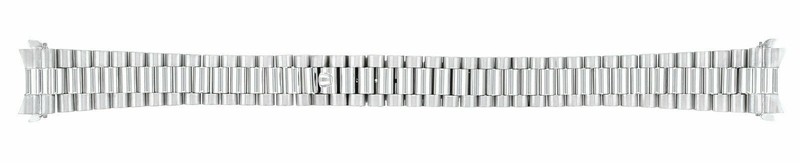 Ladies 18K White Gold President Watch Band Strap For Rolex 26MM DJ Solid Center gallery