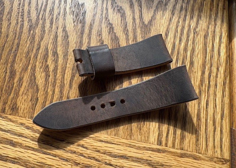 PAC Straps Horween Leather Watch Strap Band Handmade Radiomir 27mm 22mm Mocha gallery