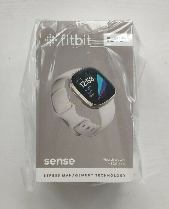 BRAND NEW AUTHENTIC FITBIT SENSE UNISEX SMART WATCH WHITE CHEAP RRP £300