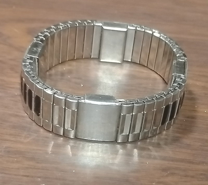 Silver Tone Metal Expansion Bracelet Wristwatch Band Unisex Wrist Watch Band