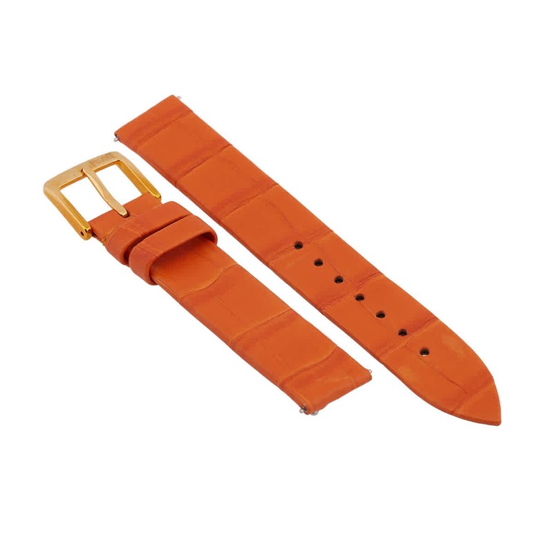 Piaget MXE0BNN9 Orange Alligator Leather Watch Band New