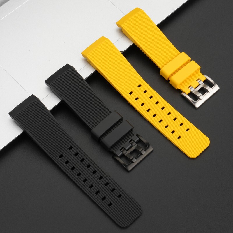 For Hamilton H78585333 H78585332 H78585330 Rubber Watchband Waterproof Strap24mm gallery