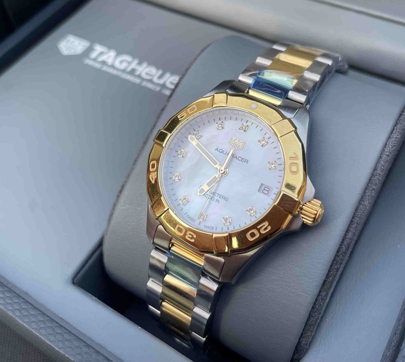 TAG Heuer Aquaracer Ladies Quartz Women’s Watch WBD1322.BB0320 Gold Plated