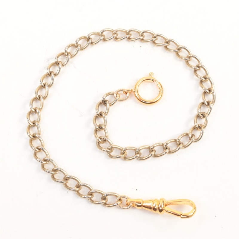 Pocket Watch Chain Vintage 11-1/2 inches Gold Tone – FH276