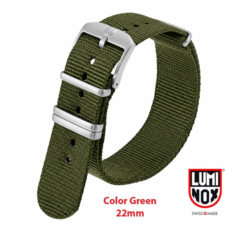 Luminox 22mm Watch Band NAVY SEAL Colormark EVO Nylon GREEN 0320 3000 3950 3050